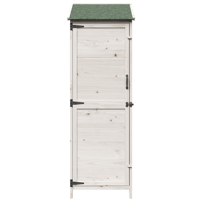 Shed ogrodowy Biały 59,5 x 56 x 176,5 cm Drewno Świerkowe