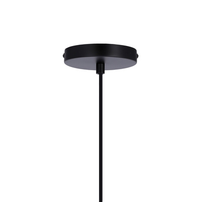 Lampa wisząca CORDEL elegancka - czarna z grafitowym kloszem kulką - nowoczesne oświetlenie salonu i łazienki 1x G9 LED