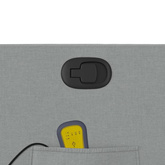 vidaXL Rozkładany fotel masujący, jasnoszary, obity tkaniną