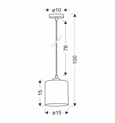 Legno lampa wisząca 1x40w e27 abażur orzechowy