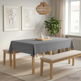 Obrus stołowy Prostokątny jasnoszary 140 x 220 cm Poliester
