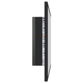 vidaXL Lustro łazienkowe LED, wysoki połysk, czarne, 60x8,5x37, akryl