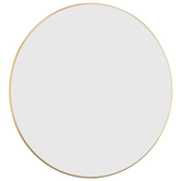 vidaXL Lustro ścienne, złote, Ø 60 cm, okrągłe