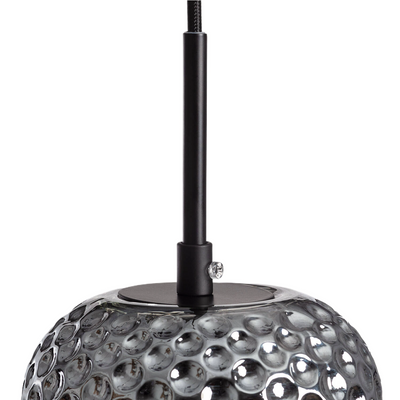 Lampa wisząca szklana szara E27 Abruzzo Slendore