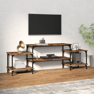 vidaXL Szafka pod TV, przydymiony dąb, 157x35x52 cm