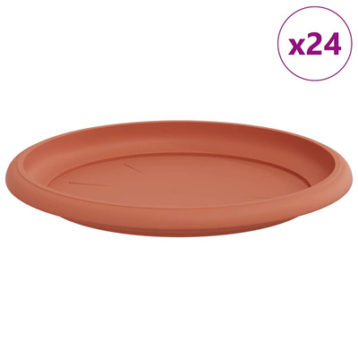 Okrągły Talerzyk Kwiatowy 24 pcs Czerwony ceglasty ? 14 x 2 cm