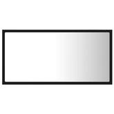 vidaXL Lustro łazienkowe z LED, czarne, 80x8,5x37 cm, akryl
