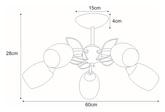 Lampa sufitowa K-JSL-6093/5 CHR z serii XENA