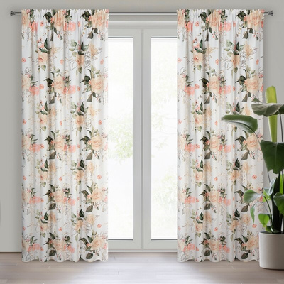 Zasłona Rose biała 135x270