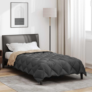 Zimowa Kołdra Antracyt i Taupe 155 x 220 cm Mikrofibra