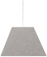 Lampa wisząca z abażurem Standard szara tkaninowy abażur E27 do salonu