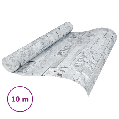 Tapeta 3D z kamieniem jasnoszary 10 x 0,53 m