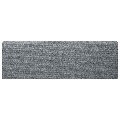 Maty na schody samoprzylepne 15 szt. 65x21x4 cm Jasnoszary prostokątny brzeg