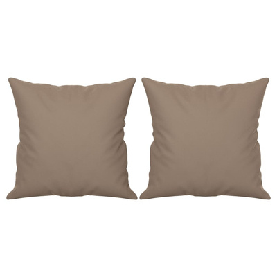 Poduszki ozdobne, 2 szt., taupe, 40x40 cm, mikrofibra