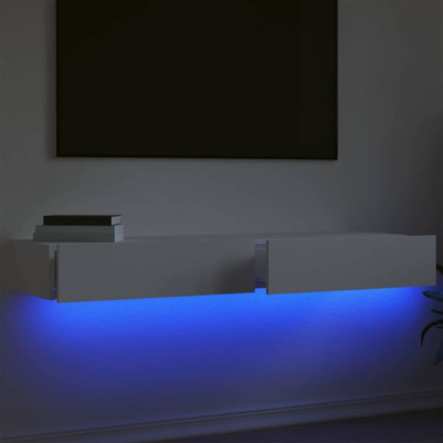 vidaXL Szafki telewizyjne z LED, 2 szt., białe, 60x35x15,5 cm
