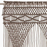 Zasłona z makramy, kolor taupe, 140 x 240 cm, bawełna