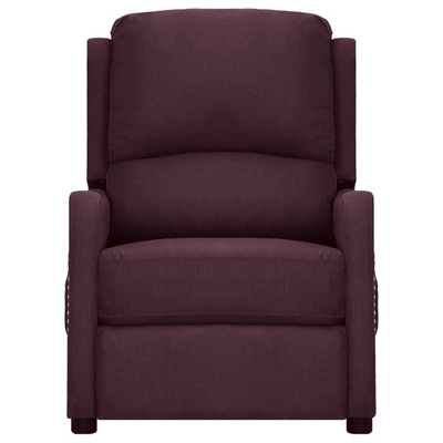 vidaXL Elektryczny fotel masujący, fioletowy, obity tkaniną