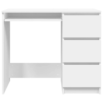 vidaXL Biurko, białe, 90x45x76 cm, materiał drewnopochodny