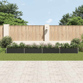 Podwyższona donica z galwanizowanej stali 600x80x45 cm antracyt