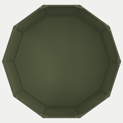 Donica Zielony oliwkowy 120 x 120 x 50 cm Stal