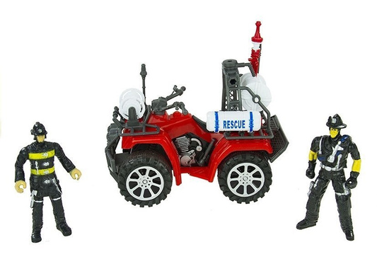 Duży Zestaw Straż Pożarna Wóz Strażacki Figurki Quad Kask Dla Dziecka