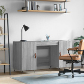 vidaXL Biurko, szary dąb sonoma, 140x50x75 cm, materiał drewnopochodny