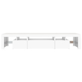 vidaXL Szafka pod TV z oświetleniem LED, biała, 215x36,5x40 cm