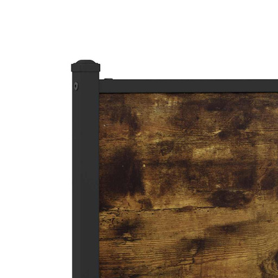 Metalowa rama łóżka, bez materaca, przydymiony dąb, 120x200 cm