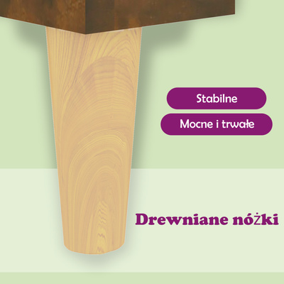 Szafki nocne, drewniane nóżki, 2 szt., 40x35x69 cm