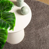 vidaXL Dywan ISTAN z długim runem, połyskujący, szary, Ø 160 cm