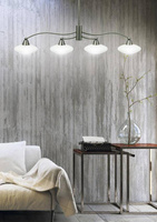 Lampa wisząca Elisa czteropunktowa z szklanymi kloszami nad stół G9