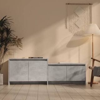 vidaXL Szafka pod TV, szarość betonu, 146,5x35x50 cm