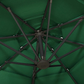 4-poziomowy parasol na aluminiowym słupku, zielony, 3x3 m