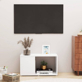 vidaXL Szafka pod TV, biała, 60x24x32 cm, materiał drewnopochodny