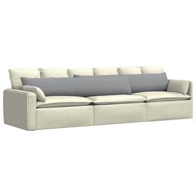 Poduszki na sofę 2 pcs Jasnoszary 200 x 40 cm tkanina