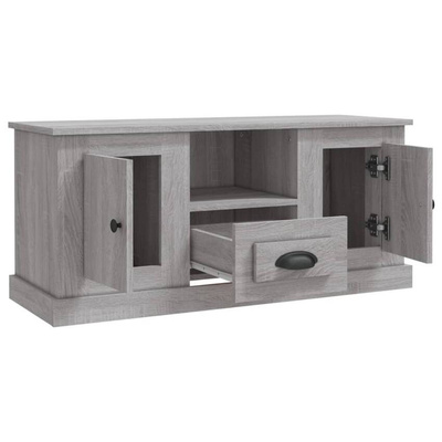 vidaXL Szafka pod TV, szary dąb sonoma, 100x35,5x45 cm
