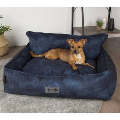 Scruffs & Tramps Legowisko dla psa Kensington, L, 90x70 cm, granatowe