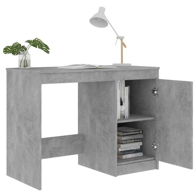vidaXL Biurko, szarość betonu, 100x50x76 cm, materiał drewnopochodny