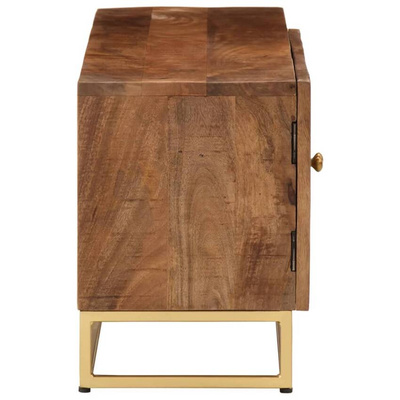 vidaXL Szafka pod TV, 110x30x40 cm, lite drewno mango i żelazo model standard