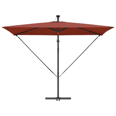 Parasol plażowy Ze LED Lights terakota 294 x 200 x 270 cm