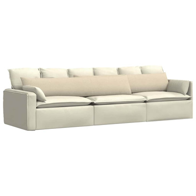 Poduszki na sofę 2 pcs Kremowy 200 x 40 cm tkanina