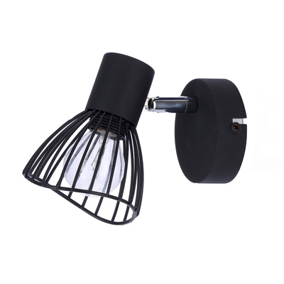Lampa ścienna kinkiet 1X40W E14 czarny FLY 91-61881