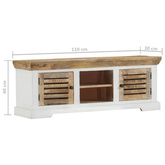vidaXL Szafka pod TV, 110x30x40 cm, lite drewno mango