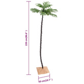 Palma z oświetleniem, 136 ciepłych białych LED, 220 cm