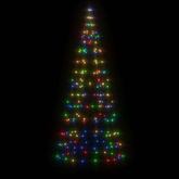 vidaXL Choinka z lampek, na maszt, 200 kolorowych LED, 180 cm