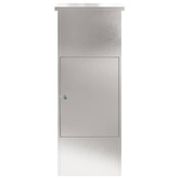 Skrzynka na przesyłki z drzwiami Srebrny 44,5 x 29 x 110,5 cm