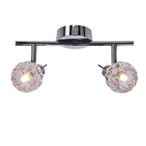 Lampa sufitowa Bombola listwa ze szklanymi kloszami regulowana 2-punktowa do korytarza