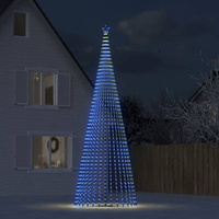 vidaXL Stożkowa choinka z lampek, 1544 niebieskich LED, 500 cm