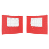 Ściana boczna namiotu na imprezy 2 pcs 300 x 195 cm czerwony