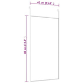 vidaXL Lustro na drzwi, czarne, 40x80 cm, szkło i aluminium